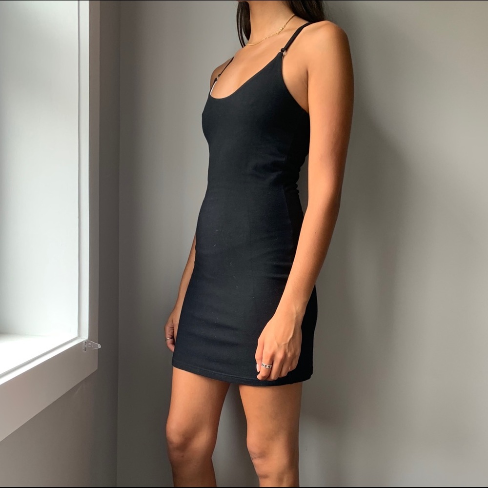 Body con black mini dress from Armani
